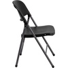 image:imageFlash Furniture Hercules Series Plastic Folding Chairs Lightweight Commercial Event Chairs with 330lb Static Weight Capacity Set of 4 WhiteBlackCharcoal Frame