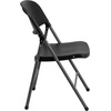 image:imageFlash Furniture Hercules Series Plastic Folding Chairs Lightweight Commercial Event Chairs with 330lb Static Weight Capacity Set of 4 WhiteBlackCharcoal Frame