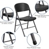 image:imageFlash Furniture Hercules Series Plastic Folding Chairs Lightweight Commercial Event Chairs with 330lb Static Weight Capacity Set of 4 WhiteBlackCharcoal Frame