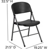 image:imageFlash Furniture Hercules Series Plastic Folding Chairs Lightweight Commercial Event Chairs with 330lb Static Weight Capacity Set of 4 WhiteBlackCharcoal Frame
