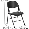 image:imageFlash Furniture Hercules Series Plastic Folding Chairs Lightweight Commercial Event Chairs with 330lb Static Weight Capacity Set of 4 WhiteBlackCharcoal Frame