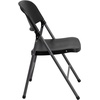 image:imageFlash Furniture Hercules Series Plastic Folding Chairs Lightweight Commercial Event Chairs with 330lb Static Weight Capacity Set of 4 WhiteBlackCharcoal Frame
