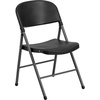 image:imageFlash Furniture Hercules Series Plastic Folding Chairs Lightweight Commercial Event Chairs with 330lb Static Weight Capacity Set of 4 WhiteBlackCharcoal Frame