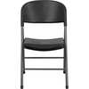 image:imageFlash Furniture Hercules Series Plastic Folding Chairs Lightweight Commercial Event Chairs with 330lb Static Weight Capacity Set of 4 WhiteBlackCharcoal Frame