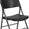 image:imageFlash Furniture Hercules Series Plastic Folding Chairs Lightweight Commercial Event Chairs with 330lb Static Weight Capacity Set of 4 WhiteBlackCharcoal Frame