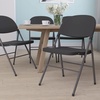 image:imageFlash Furniture Hercules Series Plastic Folding Chairs Lightweight Commercial Event Chairs with 330lb Static Weight Capacity Set of 4 WhiteBlackCharcoal Frame