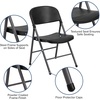 image:imageFlash Furniture Hercules Series Plastic Folding Chairs Lightweight Commercial Event Chairs with 330lb Static Weight Capacity Set of 4 WhiteBlackCharcoal Frame