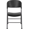 image:imageFlash Furniture Hercules Series Plastic Folding Chairs Lightweight Commercial Event Chairs with 330lb Static Weight Capacity Set of 4 WhiteBlackCharcoal Frame