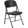 image:imageFlash Furniture Hercules Series Plastic Folding Chairs Lightweight Commercial Event Chairs with 330lb Static Weight Capacity Set of 4 WhiteBlackCharcoal Frame