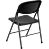 image:imageFlash Furniture Hercules Series Plastic Folding Chairs Lightweight Commercial Event Chairs with 330lb Static Weight Capacity Set of 4 WhiteBlackCharcoal Frame