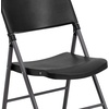 image:imageFlash Furniture Hercules Series Plastic Folding Chairs Lightweight Commercial Event Chairs with 330lb Static Weight Capacity Set of 4 WhiteBlackCharcoal Frame