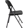 image:imageFlash Furniture Hercules Series Plastic Folding Chairs Lightweight Commercial Event Chairs with 330lb Static Weight Capacity Set of 4 WhiteBlackCharcoal Frame