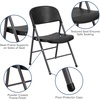 image:imageFlash Furniture Hercules Series Plastic Folding Chairs Lightweight Commercial Event Chairs with 330lb Static Weight Capacity Set of 4 WhiteBlackCharcoal Frame