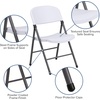 image:imageFlash Furniture Hercules Series Plastic Folding Chairs Lightweight Commercial Event Chairs with 330lb Static Weight Capacity Set of 4 WhiteWhiteCharcoal Frame