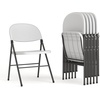 image:imageFlash Furniture Hercules Series Plastic Folding Chairs Lightweight Commercial Event Chairs with 330lb Static Weight Capacity Set of 4 WhiteWhiteCharcoal Frame