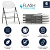 image:imageFlash Furniture Hercules Series Plastic Folding Chairs Lightweight Commercial Event Chairs with 330lb Static Weight Capacity Set of 4 WhiteWhiteCharcoal Frame