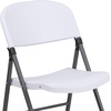 image:imageFlash Furniture Hercules Series Plastic Folding Chairs Lightweight Commercial Event Chairs with 330lb Static Weight Capacity Set of 4 WhiteWhiteCharcoal Frame