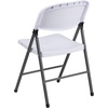 image:imageFlash Furniture Hercules Series Plastic Folding Chairs Lightweight Commercial Event Chairs with 330lb Static Weight Capacity Set of 4 WhiteWhiteCharcoal Frame