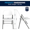 image:imageFlash Furniture Hercules Series Plastic Folding Chairs Lightweight Commercial Event Chairs with 330lb Static Weight Capacity Set of 4 WhiteWhiteCharcoal Frame