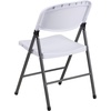 image:imageFlash Furniture Hercules Series Plastic Folding Chairs Lightweight Commercial Event Chairs with 330lb Static Weight Capacity Set of 4 WhiteWhiteCharcoal Frame