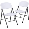 image:imageFlash Furniture Hercules Series Plastic Folding Chairs Lightweight Commercial Event Chairs with 330lb Static Weight Capacity Set of 4 WhiteWhiteCharcoal Frame