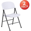 image:imageFlash Furniture Hercules Series Plastic Folding Chairs Lightweight Commercial Event Chairs with 330lb Static Weight Capacity Set of 4 WhiteWhiteCharcoal Frame