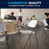 image:imageFlash Furniture Hercules Series Plastic Folding Chairs Lightweight Commercial Event Chairs with 330lb Static Weight Capacity Set of 4 WhiteWhiteCharcoal Frame