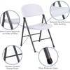 image:imageFlash Furniture Hercules Series Plastic Folding Chairs Lightweight Commercial Event Chairs with 330lb Static Weight Capacity Set of 4 WhiteWhiteCharcoal Frame
