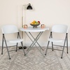 image:imageFlash Furniture Hercules Series Plastic Folding Chairs Lightweight Commercial Event Chairs with 330lb Static Weight Capacity Set of 4 WhiteWhiteCharcoal Frame