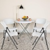 image:imageFlash Furniture Hercules Series Plastic Folding Chairs Lightweight Commercial Event Chairs with 330lb Static Weight Capacity Set of 4 WhiteWhiteCharcoal Frame
