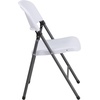 image:imageFlash Furniture Hercules Series Plastic Folding Chairs Lightweight Commercial Event Chairs with 330lb Static Weight Capacity Set of 4 WhiteWhiteCharcoal Frame