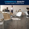 image:imageFlash Furniture Hercules Series Plastic Folding Chairs Lightweight Commercial Event Chairs with 330lb Static Weight Capacity Set of 4 WhiteWhiteGray Frame