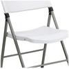 image:imageFlash Furniture Hercules Series Plastic Folding Chairs Lightweight Commercial Event Chairs with 330lb Static Weight Capacity Set of 4 WhiteWhiteGray Frame
