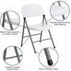 image:imageFlash Furniture Hercules Series Plastic Folding Chairs Lightweight Commercial Event Chairs with 330lb Static Weight Capacity Set of 4 WhiteWhiteGray Frame