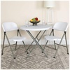 image:imageFlash Furniture Hercules Series Plastic Folding Chairs Lightweight Commercial Event Chairs with 330lb Static Weight Capacity Set of 4 WhiteWhiteGray Frame