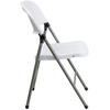 image:imageFlash Furniture Hercules Series Plastic Folding Chairs Lightweight Commercial Event Chairs with 330lb Static Weight Capacity Set of 4 WhiteWhiteGray Frame