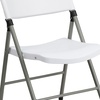 image:imageFlash Furniture Hercules Series Plastic Folding Chairs Lightweight Commercial Event Chairs with 330lb Static Weight Capacity Set of 4 WhiteWhiteGray Frame