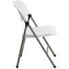 image:imageFlash Furniture Hercules Series Plastic Folding Chairs Lightweight Commercial Event Chairs with 330lb Static Weight Capacity Set of 4 WhiteWhiteGray Frame