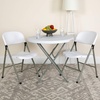 image:imageFlash Furniture Hercules Series Plastic Folding Chairs Lightweight Commercial Event Chairs with 330lb Static Weight Capacity Set of 4 WhiteWhiteGray Frame