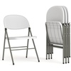 image:imageFlash Furniture Hercules Series Plastic Folding Chairs Lightweight Commercial Event Chairs with 330lb Static Weight Capacity Set of 4 WhiteWhiteGray Frame