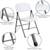 image:imageFlash Furniture Hercules Series Plastic Folding Chairs Lightweight Commercial Event Chairs with 330lb Static Weight Capacity Set of 4 WhiteWhiteGray Frame