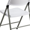 image:imageFlash Furniture Hercules Series Plastic Folding Chairs Lightweight Commercial Event Chairs with 330lb Static Weight Capacity Set of 4 WhiteWhiteGray Frame