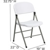 image:imageFlash Furniture Hercules Series Plastic Folding Chairs Lightweight Commercial Event Chairs with 330lb Static Weight Capacity Set of 4 WhiteWhiteGray Frame