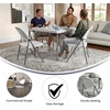 image:imageFlash Furniture Hercules Series Plastic Folding Chairs Lightweight Commercial Event Chairs with 330lb Static Weight Capacity Set of 4 WhiteWhiteGray Frame