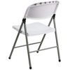 image:imageFlash Furniture Hercules Series Plastic Folding Chairs Lightweight Commercial Event Chairs with 330lb Static Weight Capacity Set of 4 WhiteWhiteGray Frame