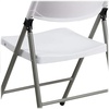 image:imageFlash Furniture Hercules Series Plastic Folding Chairs Lightweight Commercial Event Chairs with 330lb Static Weight Capacity Set of 4 WhiteWhiteGray Frame