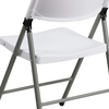 image:imageFlash Furniture Hercules Series Plastic Folding Chairs Lightweight Commercial Event Chairs with 330lb Static Weight Capacity Set of 4 WhiteWhiteGray Frame