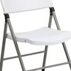 image:imageFlash Furniture Hercules Series Plastic Folding Chairs Lightweight Commercial Event Chairs with 330lb Static Weight Capacity Set of 4 WhiteWhiteGray Frame