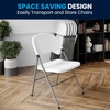 image:imageFlash Furniture Hercules Series Plastic Folding Chairs Lightweight Commercial Event Chairs with 330lb Static Weight Capacity Set of 4 WhiteWhiteGray Frame