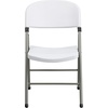 image:imageFlash Furniture Hercules Series Plastic Folding Chairs Lightweight Commercial Event Chairs with 330lb Static Weight Capacity Set of 4 WhiteWhiteGray Frame